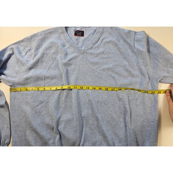 Untuckit size XX Large 2XL mens blue v neck sweater pullover cotton winter warm - Picture 7 of 7